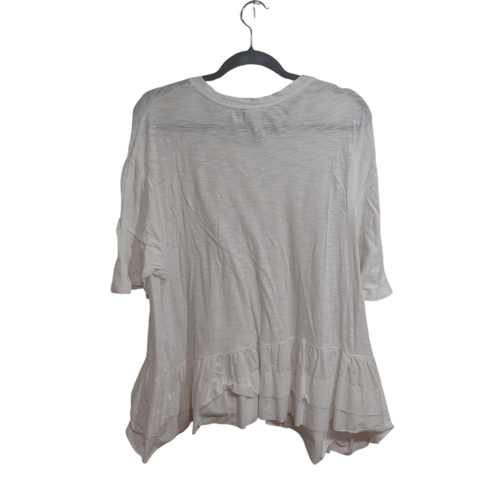 ๐ Light Cream Ruffle-Hem Tunic Top - Picture 2 of 5